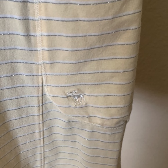 Abercrombie and Fitch Strapless Metallic Glitter Dress Pockets Bow Vintage Y2K - Picture 3 of 9